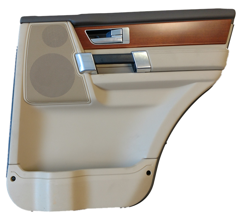 LR4 beige and wood interior car door panel with speaker and chrome handle for LR3 and LR4 parts