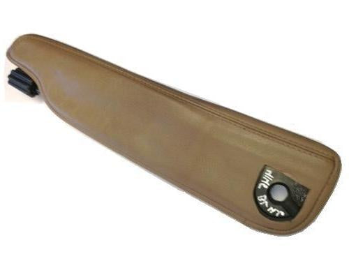 Range Rover Parts Left Driver tan leather sun visor with black mounting clip