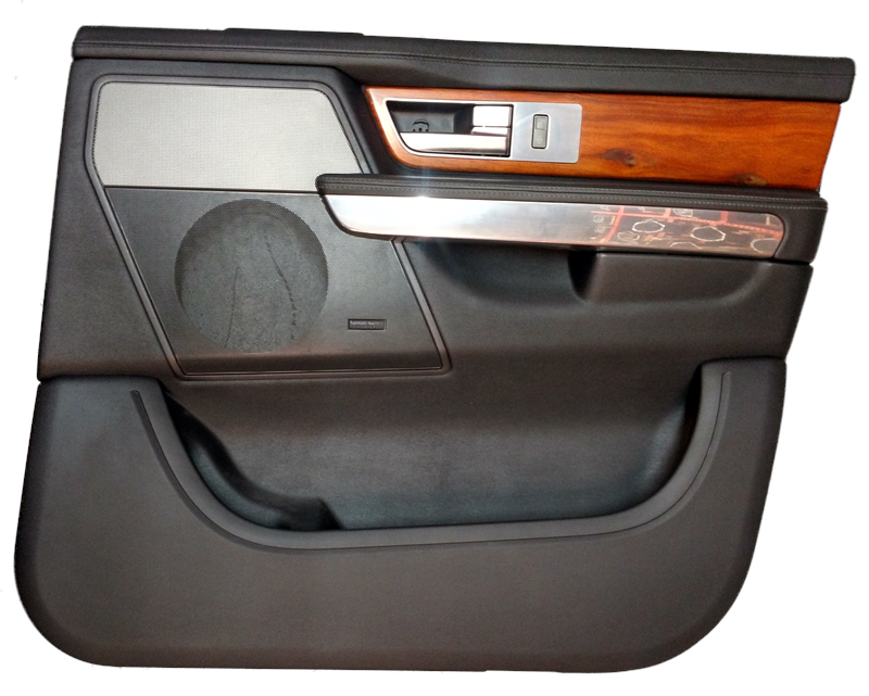 Range Rover Door Trim panel with wood and metal accents for vehicle interior replacement