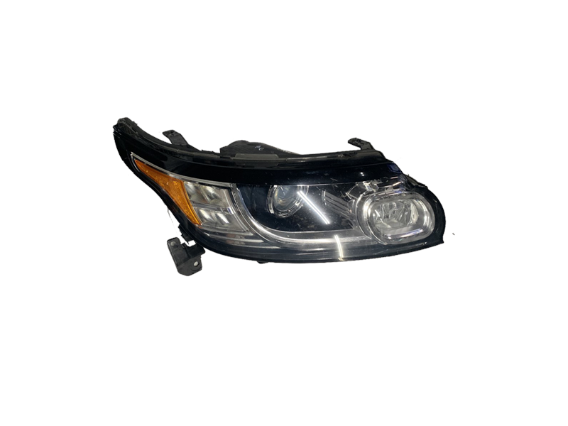 Range Rover headlight replacement part with clear lens and amber indicator