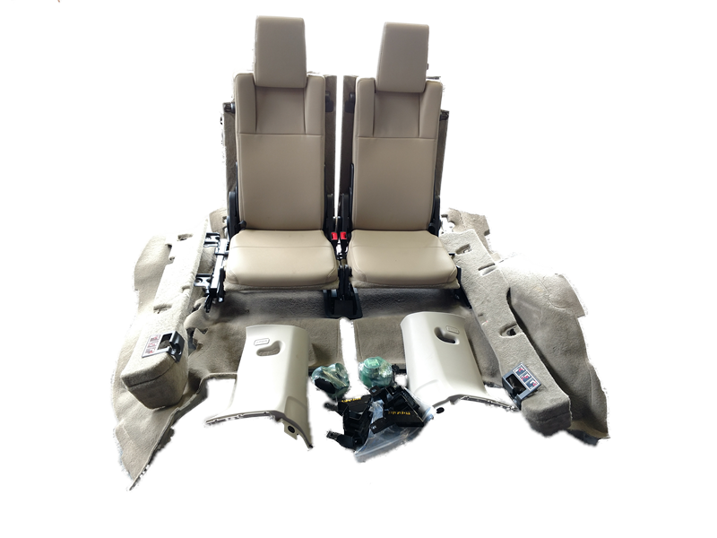 LR4 Jump Seats with beige upholstery and matching interior parts for Land Rover LR3 and LR4