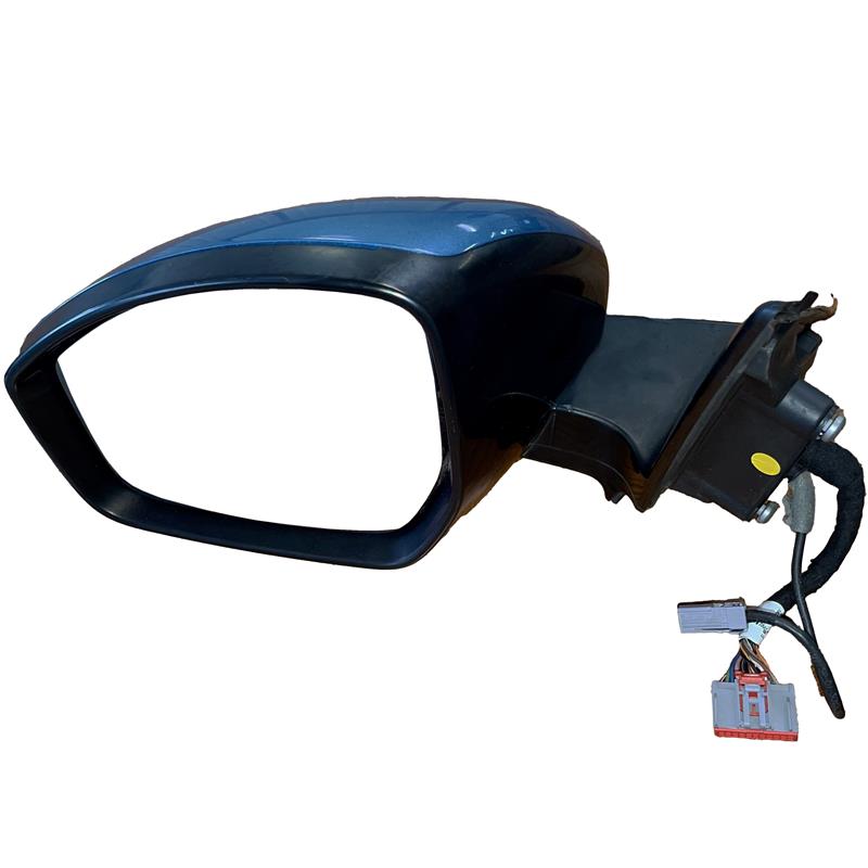 Land Rover Evoque Parts side view mirror with wiring harness in black and blue housing