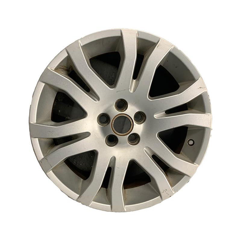 Silver LR2 Parts alloy wheel rim showing detailed spokes and bolt holes, inch size