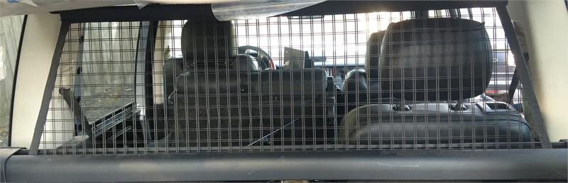 Range Rover Parts Cargo Net installed behind rear seats for secure storage and safety