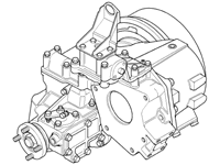 Discovery Parts Case Used detailed technical line drawing of mechanical assembly
