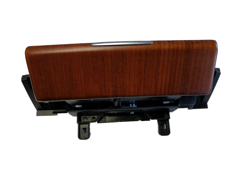 Coin Holder LR3 & LR4 Parts with wood finish and black mounting bracket