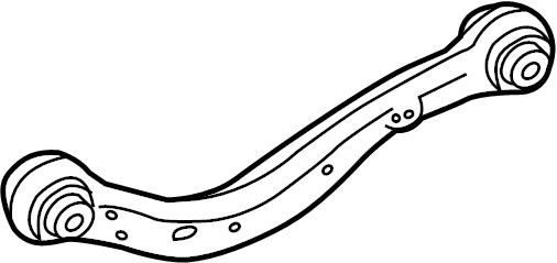 Range Rover control arm part with curved design and mounting points for vehicle suspension