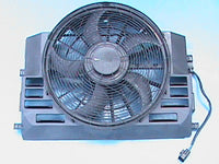 LR3 cooling fan replacement part for vehicle engine cooling system with wiring connector