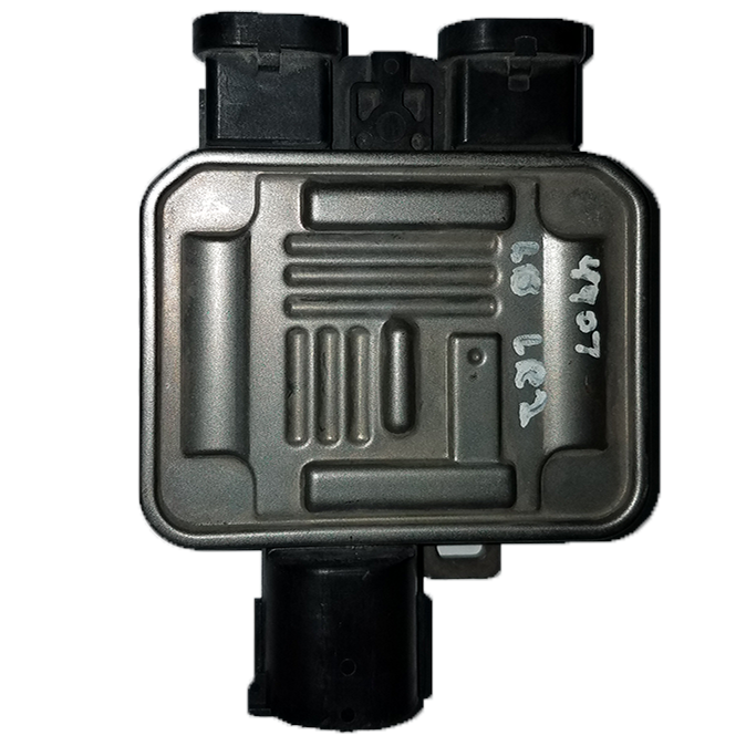 LR2 Parts cooling fan component with metal casing and electrical connectors for vehicle cooling system