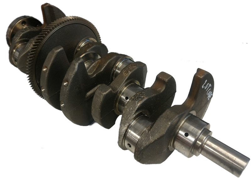 Heavy-duty crankshaft for LR2 parts with precision machining and gear teeth