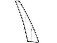 Range Rover parts side window trim piece with model number CVB000151