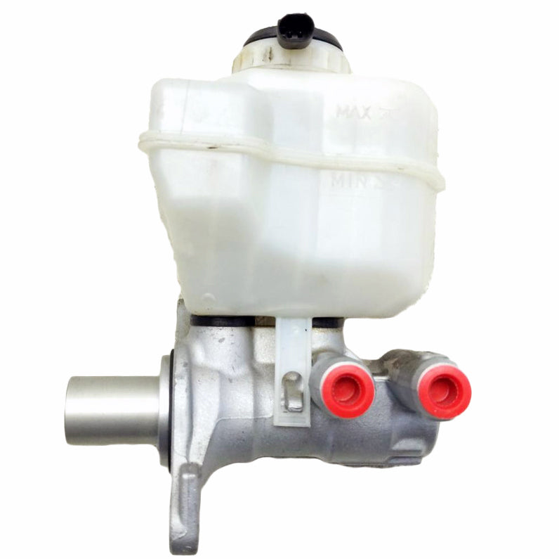 Range Rover Cylinder brake master with reservoir tank and red port caps for vehicle braking system