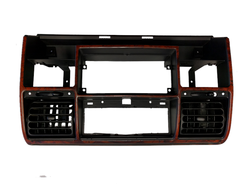 Discovery Parts Dash Center Console with wood grain trim and air vents for vehicle dashboard