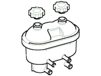 Discovery ACE Reservoir Power Steering tank with dual caps and multiple hose connections