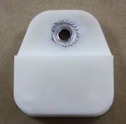 Range Rover Door Glass component white plastic part with metal insert for vehicle repair