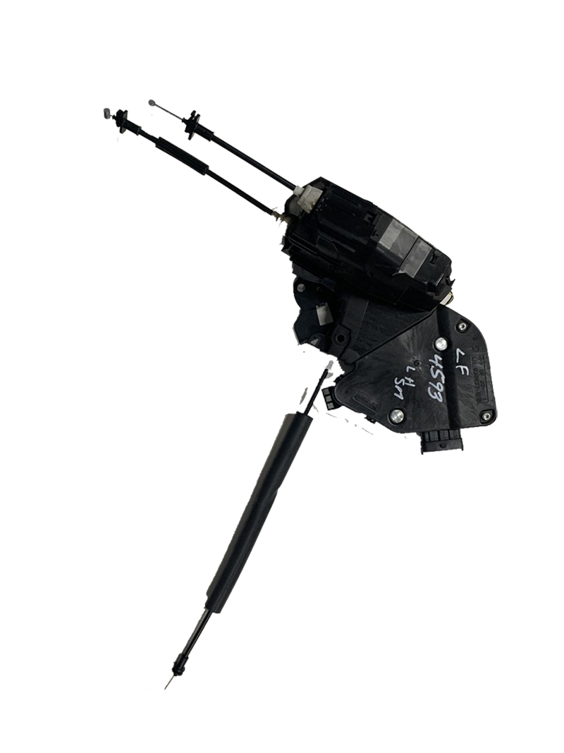 Range Rover Door Latch Actuator replacement part with cables for vehicle door locking mechanism