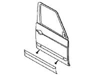 Range Rover door with detached door moulding part for vehicle exterior repair
