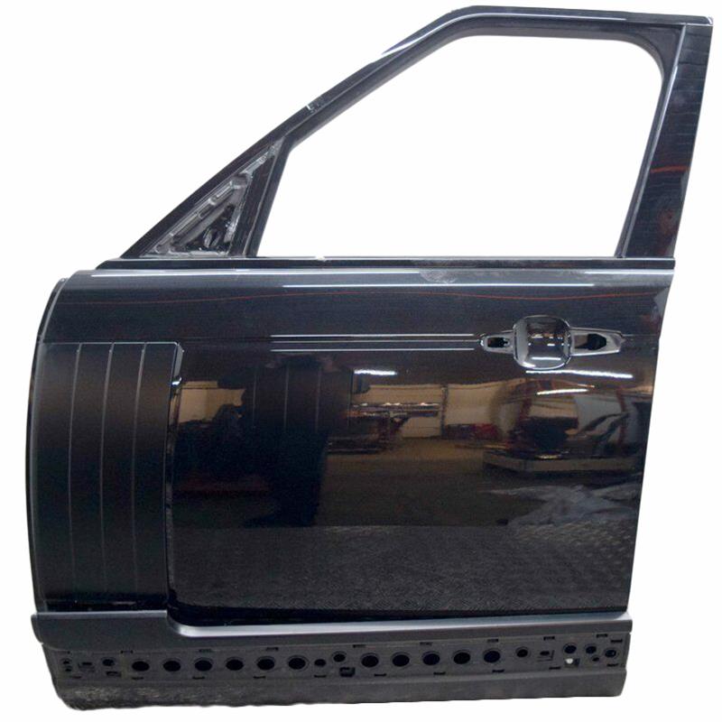 Black Land Rover Range Rover Door Shell replacement part with window frame and handle hole