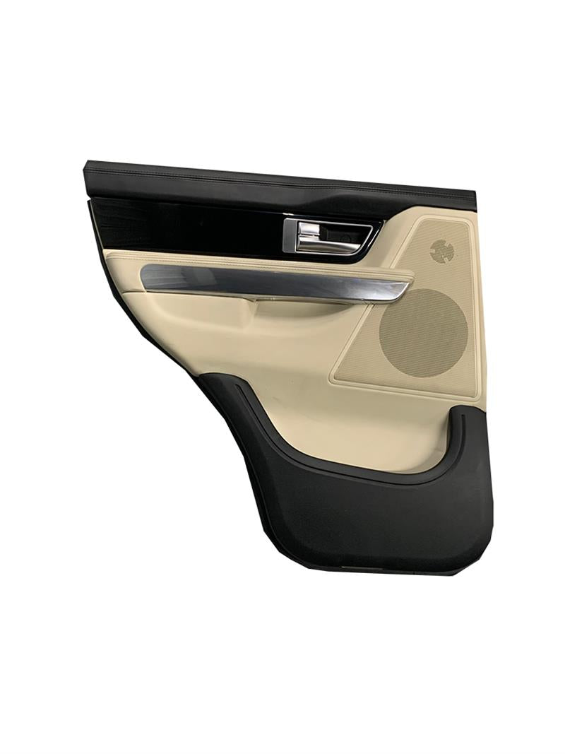 Range Rover beige and black interior door panel with silver handle door trim replacement part