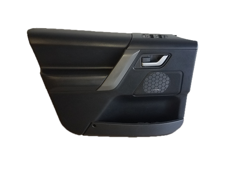LR2 Parts black car Door Trim Panel with speaker cover and silver handle detail