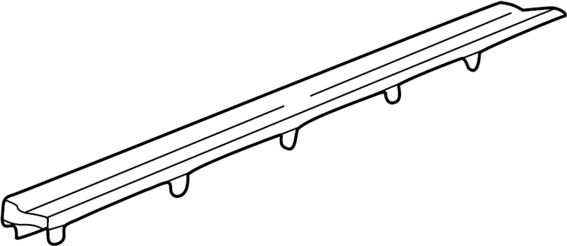 Discovery Parts DOOR WINDOW trim molding component in black for vehicle installation