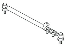Discovery Parts Drag Link for vehicle steering system with ball joints and connecting rods