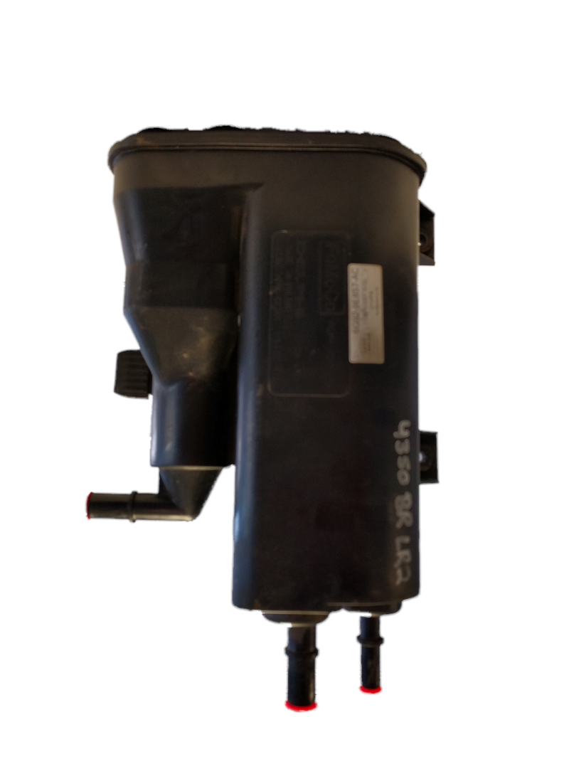 Black LR2 Parts Emission Canister with multiple connectors for vehicle emissions control