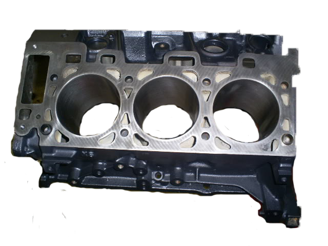 LR3 engine block part for LR3 and LR4 vehicles showing metal cylinder chambers