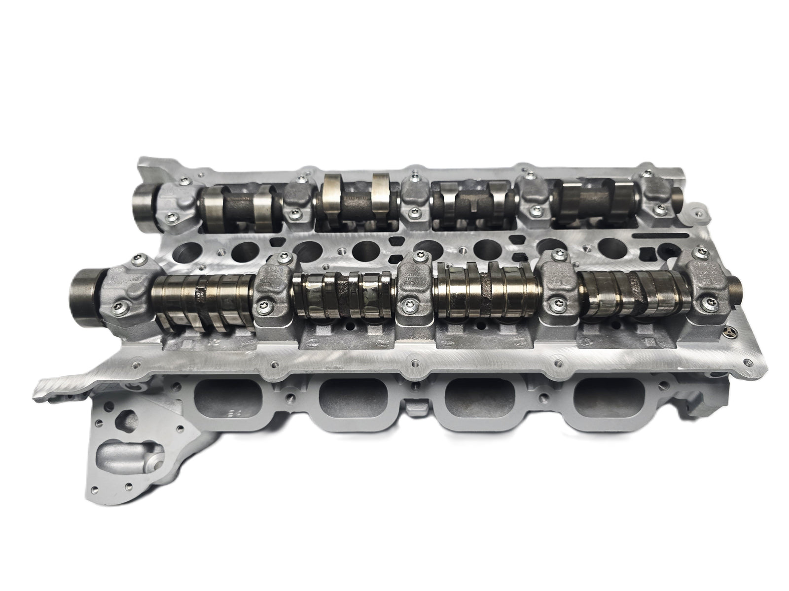 Land Rover Range Rover Cylinder Head assembly with dual camshafts and valve train in silver