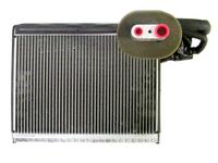 LR4 evaporator part for vehicle air conditioning system with aluminum fins and connector ports