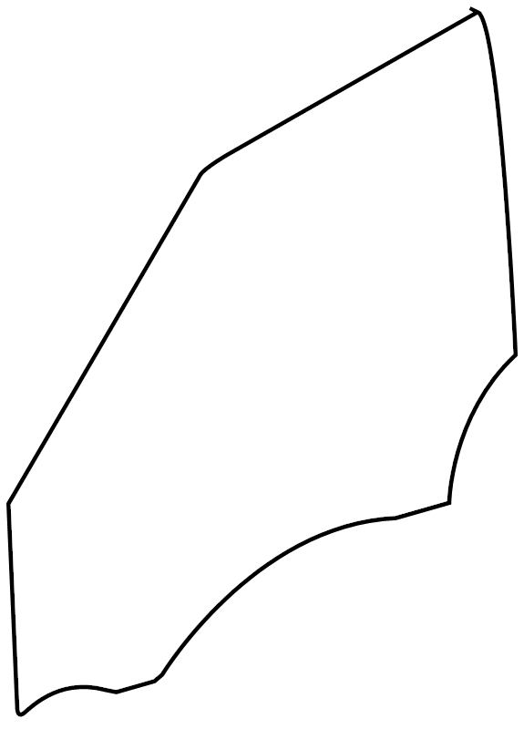 White silhouette illustration of Range Rover Evoque Door part for vehicle replacement