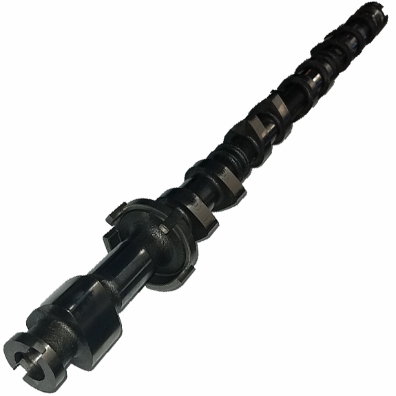 Black metal Exhaust Camshaft for Evoque parts with precision-machined lobes and smooth finish