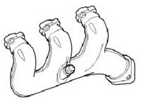 LR3 Exhaust Manifold car part designed for LR3 and LR4 vehicle models