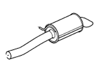 LR3 Left Rear exhaust muffler part for Land Rover LR3 and LR4 models