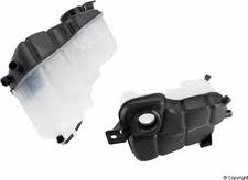LR2 Parts Expansion Tank replacement for vehicle cooling system with black and white plastic design