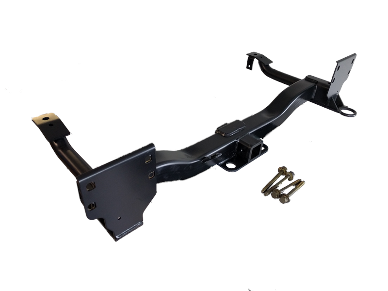 Range Rover Factory Trailer Hitch in black metal with mounting bolts included for towing