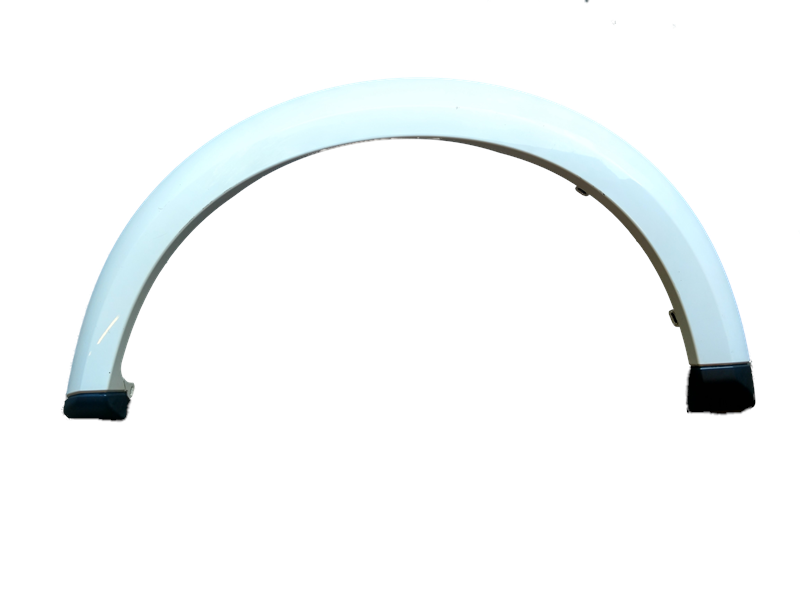 White Fender Flare for LR3 and LR4 parts with black end caps isolated on white background