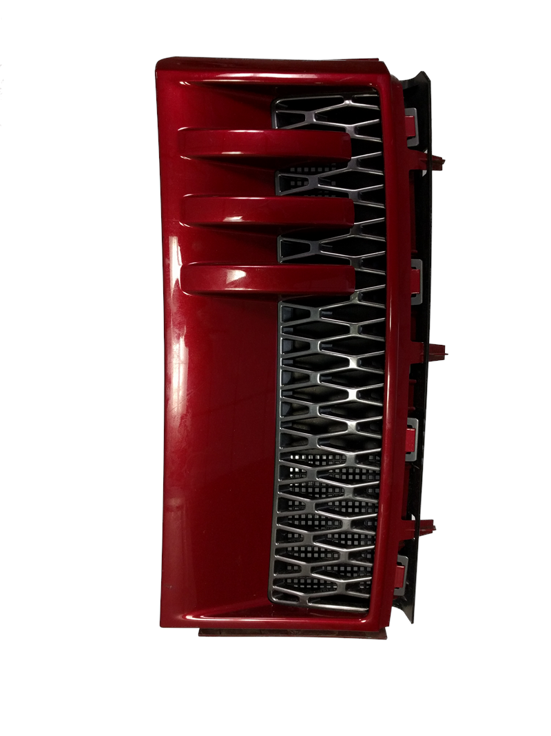 Red Range Rover Fender Louver with black mesh grille for vehicle exterior styling