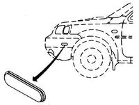 Freelander rear bumper reflector replacement part illustration for vehicle repair