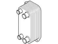 Freelander transmission cooler 2002-2005 replacement part with aluminum fins and dual inlet outlets
