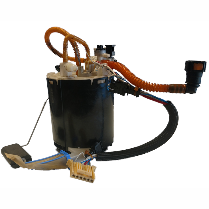 Evoque parts fuel pump assembly with connectors and wiring for vehicle fuel delivery system