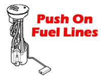 Discovery Parts fuel pump with push-on fuel lines for efficient fuel delivery