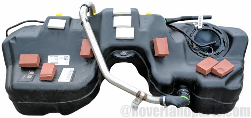 Land Rover Velar Parts Fuel Tank with metal fuel line and protective cushioning blocks