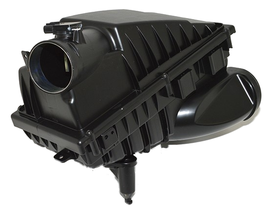 Black Air Cleaner Box for LR3 and LR4 parts with durable plastic housing and inlet duct