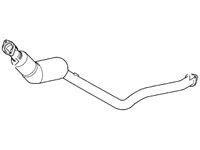 Range Rover catalytic exhaust pipe part for vehicle emission control system