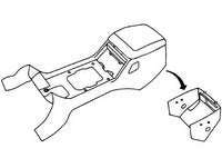 Discovery center console finish panel replacement part for vehicle interior assembly
