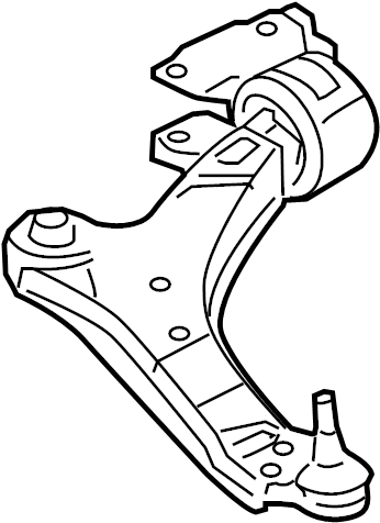 Evoque Parts Control Arm line drawing showing detailed mechanical component design