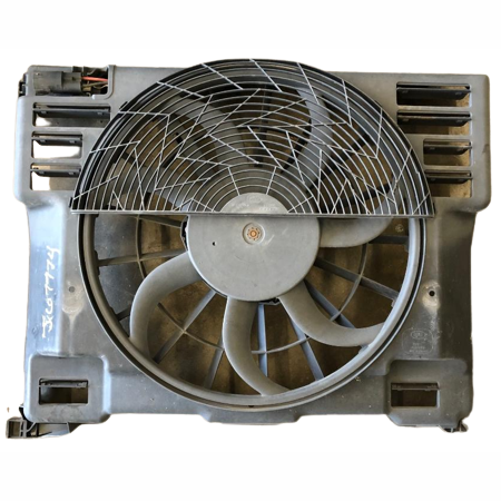 Range Rover Parts cooling fan with protective grille for engine temperature regulation