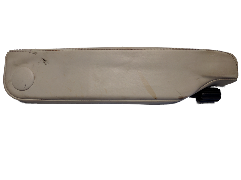 Beige leather Drivers Armrest for Range Rover with adjustment knob and slight wear marks