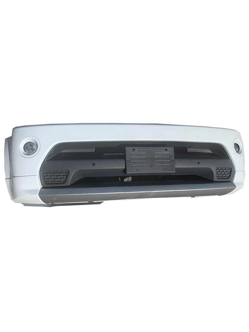 Silver Range Rover front bumper with integrated fog light housings and grille detailing